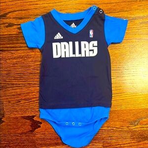 Adidas Dallas Mavericks Blue and Navy Dallas Kids Bodysuit